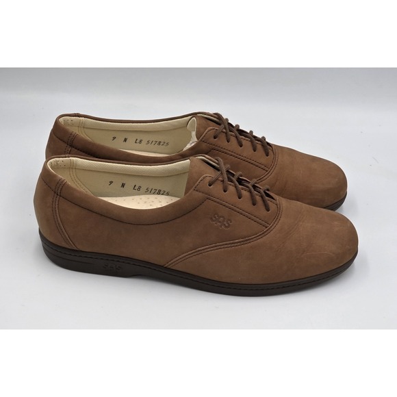 SAS Whisper Walking Oxford Womens 9 N Brown Suede Lace Up Tripad Comfort Shoes. - Picture 4 of 13